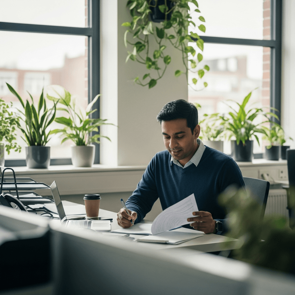 Nieuwe werkplek na contractovername